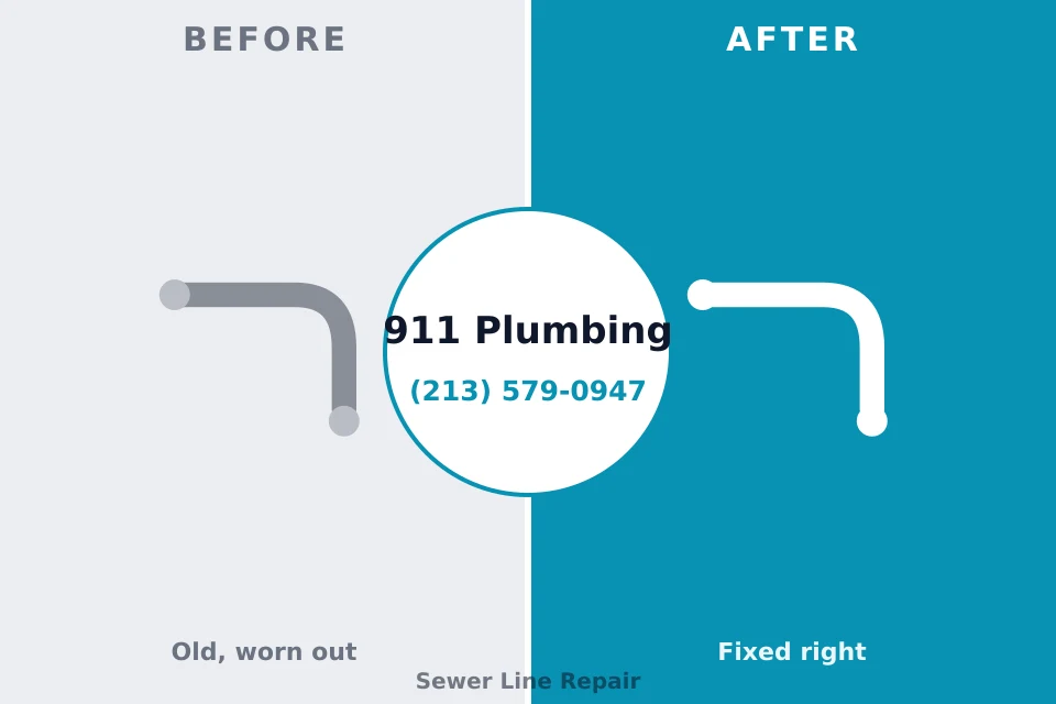 Before and after: plumbing repair Acres Green, CO